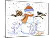 Snowman-Jennifer Zsolt-Mounted Giclee Print