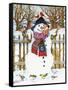 Snowman-Wendy Edelson-Framed Stretched Canvas