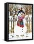 Snowman-Wendy Edelson-Framed Stretched Canvas