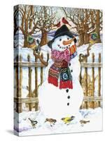 Snowman-Wendy Edelson-Stretched Canvas