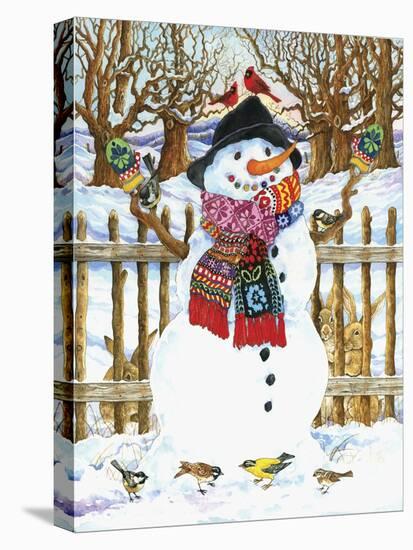 Snowman-Wendy Edelson-Stretched Canvas