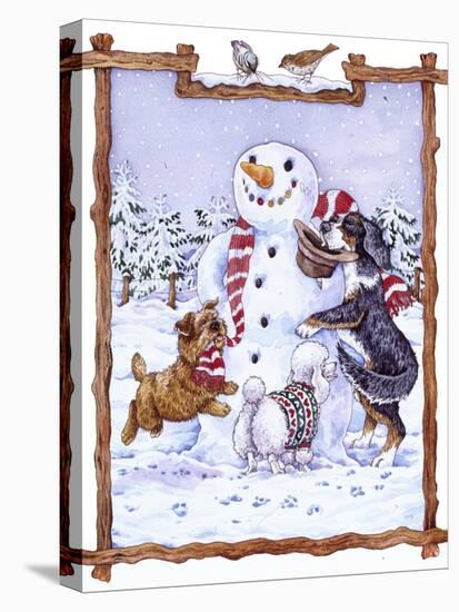 Snowman-Wendy Edelson-Stretched Canvas