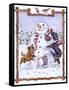 Snowman-Wendy Edelson-Framed Stretched Canvas
