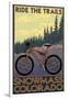 Snowmass, Colorado - Mountain Bike-Lantern Press-Framed Art Print