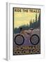 Snowmass, Colorado - Mountain Bike-Lantern Press-Framed Art Print