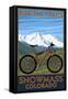 Snowmass, Colorado - Ride the Trails-Lantern Press-Framed Stretched Canvas