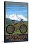 Snowmass, Colorado - Ride the Trails-Lantern Press-Stretched Canvas