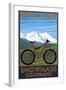 Snowmass, Colorado - Ride the Trails-Lantern Press-Framed Art Print