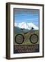 Snowmass, Colorado - Ride the Trails-Lantern Press-Framed Art Print