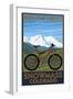 Snowmass, Colorado - Ride the Trails-Lantern Press-Framed Art Print