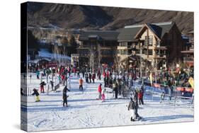 Snowmass Village, Snowmass Village Ski Area, Colorado, USA-Walter Bibikow-Stretched Canvas