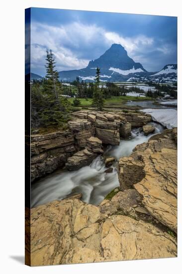 Snowmelt Stream in Glacier National Park, Montana-Howie Garber-Stretched Canvas