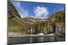 Snowmelt Waterfall in Hercules Bay, South Georgia, Polar Regions-Michael Nolan-Mounted Photographic Print