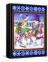 Snowmen 3-Kimura Designs-Framed Stretched Canvas