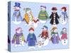 Snowmen 5-Kimura Designs-Stretched Canvas