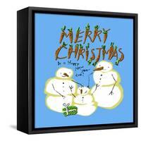 Snowmen Family Christmas-Cherie Roe Dirksen-Framed Stretched Canvas