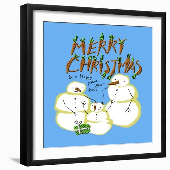 Snowmen Family Christmas-Cherie Roe Dirksen-Framed Premium Giclee Print