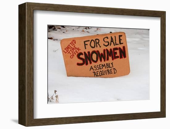 Snowmen for Sale-robeo-Framed Photographic Print