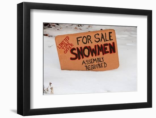 Snowmen for Sale-robeo-Framed Photographic Print