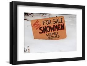 Snowmen for Sale-robeo-Framed Photographic Print