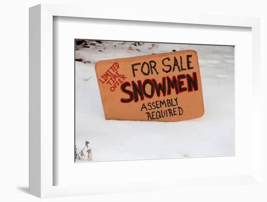 Snowmen for Sale-robeo-Framed Photographic Print