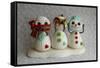 Snowmen Hear See Speak-null-Framed Stretched Canvas