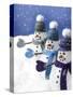 Snowmen in a Row-Gaetano-Stretched Canvas