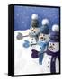 Snowmen in a Row-Gaetano-Framed Stretched Canvas