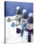 Snowmen in a Row-Gaetano-Stretched Canvas