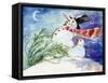 Snowmen in the Snow-sylvia pimental-Framed Stretched Canvas