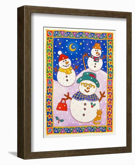 Snowmen in the Snow-Cathy Baxter-Framed Giclee Print