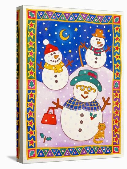 Snowmen in the Snow-Cathy Baxter-Stretched Canvas