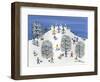 Snowmen on Pine Hill-Gordon Barker-Framed Giclee Print