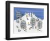 Snowmen on Pine Hill-Gordon Barker-Framed Giclee Print