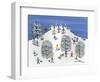 Snowmen on Pine Hill-Gordon Barker-Framed Giclee Print