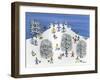 Snowmen on Pine Hill-Gordon Barker-Framed Giclee Print