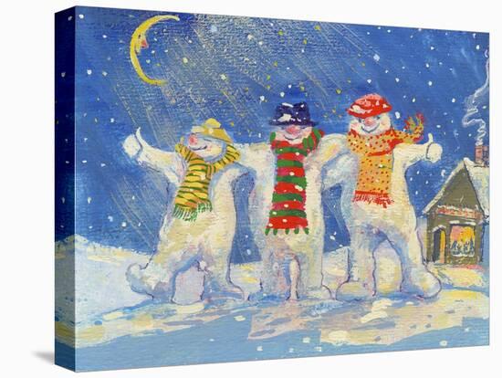 Snowmen's Night Out, 2008-David Cooke-Stretched Canvas