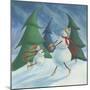 Snowmen Spinning-Chantal Candon-Mounted Giclee Print