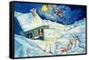 Snowmen Waving to Santa, 1995-David Cooke-Framed Stretched Canvas