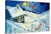 Snowmen Waving to Santa, 1995-David Cooke-Stretched Canvas