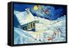 Snowmen Waving to Santa, 1995-David Cooke-Framed Stretched Canvas