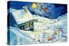 Snowmen Waving to Santa, 1995-David Cooke-Stretched Canvas
