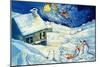 Snowmen Waving to Santa, 1995-David Cooke-Mounted Giclee Print