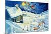 Snowmen Waving to Santa, 1995-David Cooke-Mounted Giclee Print