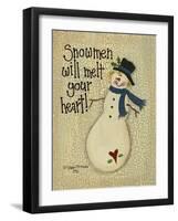 Snowmen Will Melt Your Heart-Debbie McMaster-Framed Giclee Print