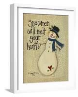 Snowmen Will Melt Your Heart-Debbie McMaster-Framed Giclee Print