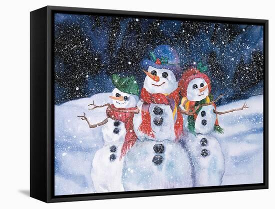 Snowmen-Kathleen Parr McKenna-Framed Stretched Canvas