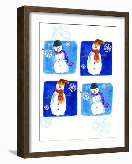 Snowmen-Anna Platts-Framed Premium Giclee Print