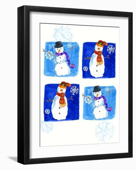 Snowmen-Anna Platts-Framed Premium Giclee Print