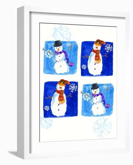 Snowmen-Anna Platts-Framed Premium Giclee Print